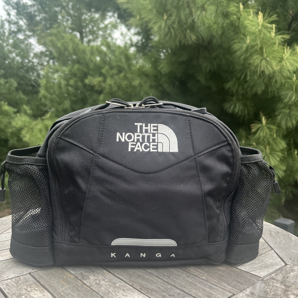 The North Face KANGA Black Canvas Utility Pouch Waist Fanny Hip Pack Travel Bag